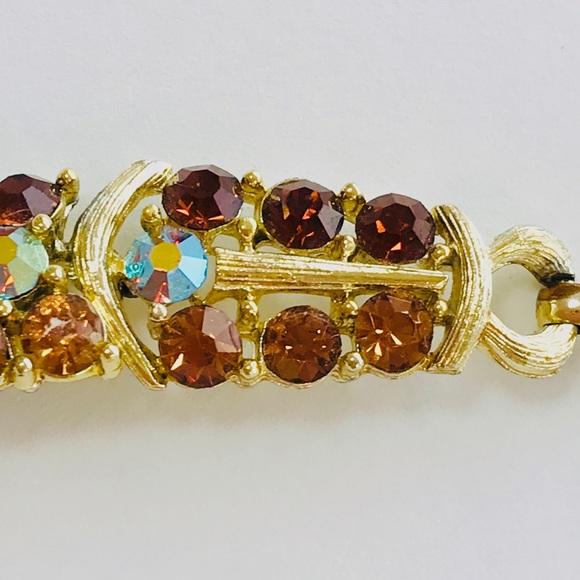 Vintage 50’s Signed Lisner Glam Crystal Rhinestone Collar Necklace 16” EUC - Picture 14 of 16